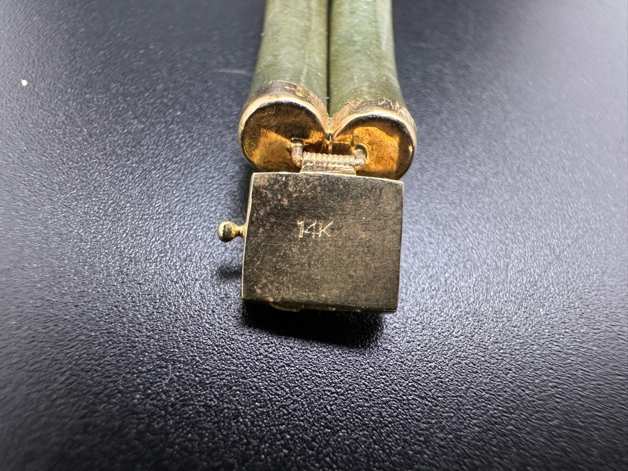 Green Nephrite Bracelet with 14K Links FMV $250 Retail $500 [Photo 7]