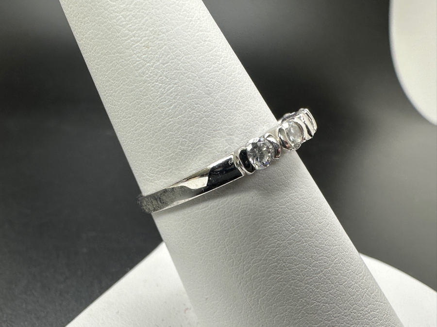 14K White Gold CZ Ring 2.3g Size 8.25 FMV $200 Retail $400 [Photo 3]