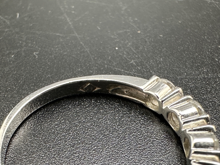 14K White Gold CZ Ring 2.3g Size 8.25 FMV $200 Retail $400 [Photo 8]