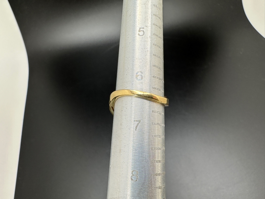 14K Gold Sapphire and Diamond Ring 5.0g ～.75 cttw Diamonds G-H SI¹-SI² set with Lab Grown Sapphire Size 6.5 FMV $725 Retail $1,450 [Photo 12]