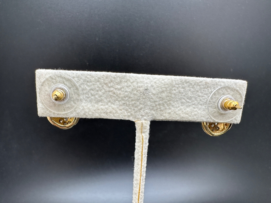 14K Gold Tear Shape Diamond Earrings 2.7g ～1.0 cttw G-H Color SI¹-SI² FMV $1,000 Retail $2,000 [Photo 11]