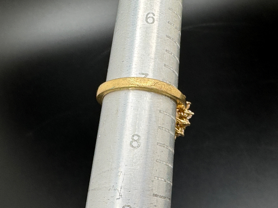 10K Gold Cultured Pearl (7mm) Ring with CZ Accents 4.6g Size 7 FMV $300 Retail $600 [Photo 14]