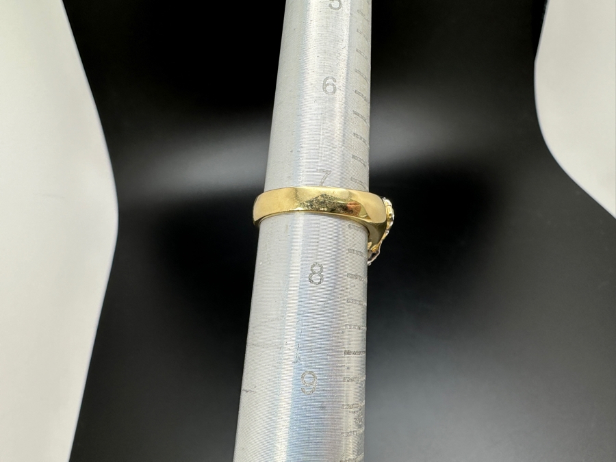 14K Gold CZ Pave Ribbon Ring 7.4g Size 7.25 FMV $600 Retail $1,200 [Photo 10]