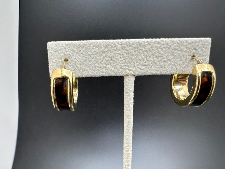 10K Hollow Hoop Earrings + Pendant 6.7g FMV $350 Retail $700 [Photo 2]