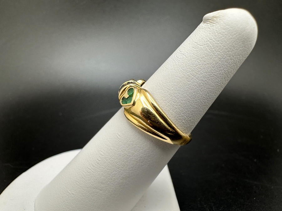 14K Gold Melee Emerald and Sapphire Ring 2.4g Size 6 FMV $250 Retail $500 [Photo 8]