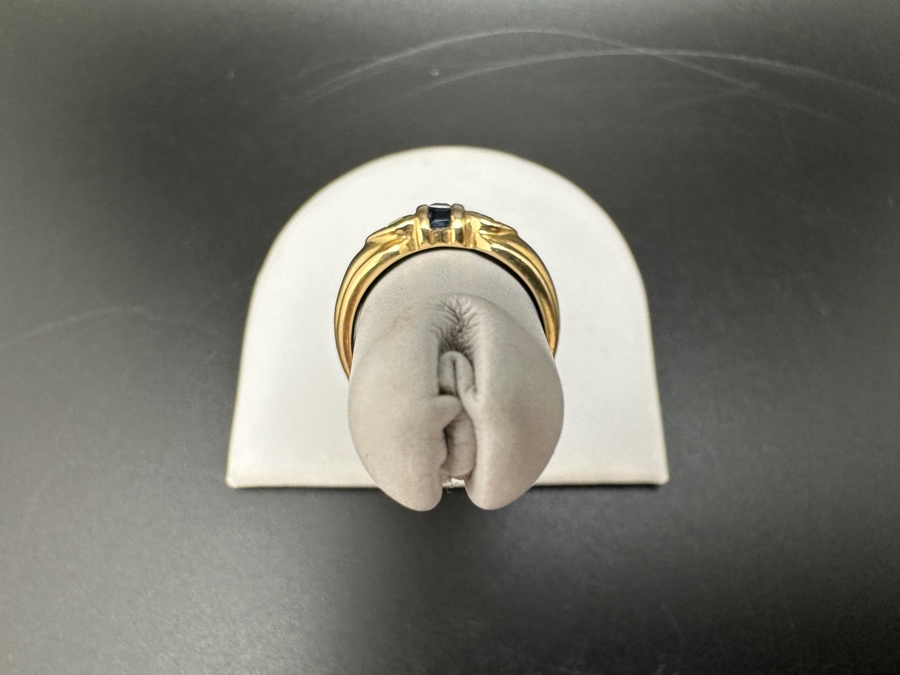 14K Gold Melee Emerald and Sapphire Ring 2.4g Size 6 FMV $250 Retail $500 [Photo 7]