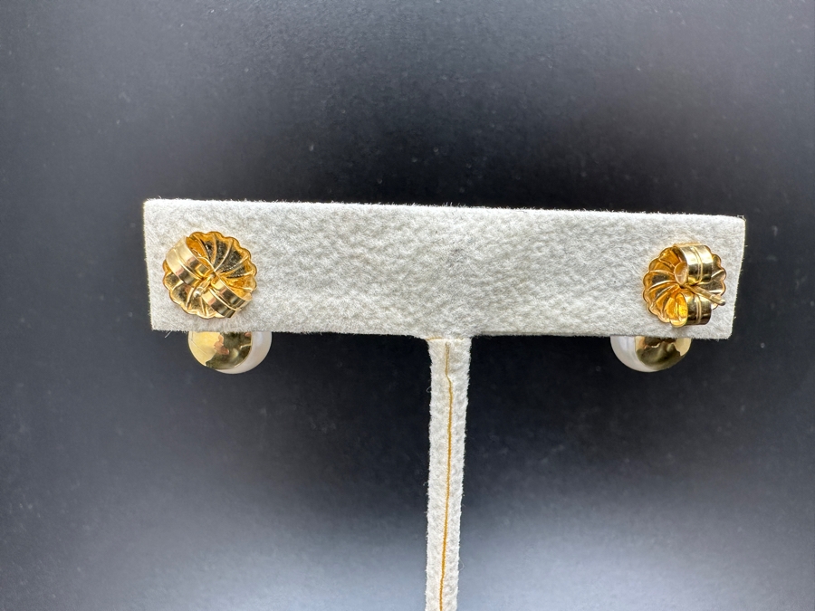 14K Gold Pearl and Diamond Earrings 7.2g ～1.0 cttw Diamonds FMV $1,000 Retail $2,000 [Photo 11]