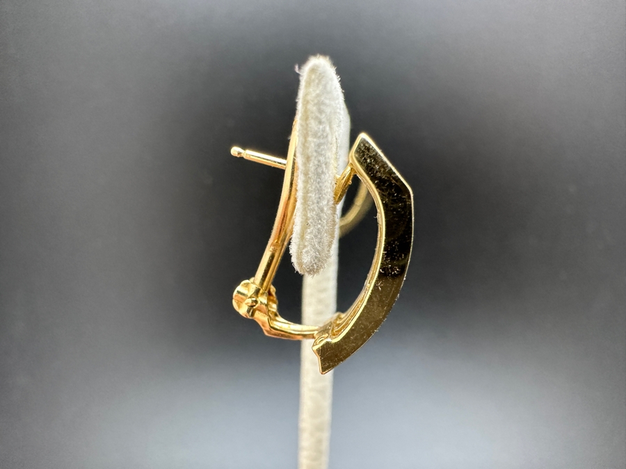 14K Gold CZ Earrings with Omega Back 6.9g FMV $500 Retail $1000 [Photo 6]