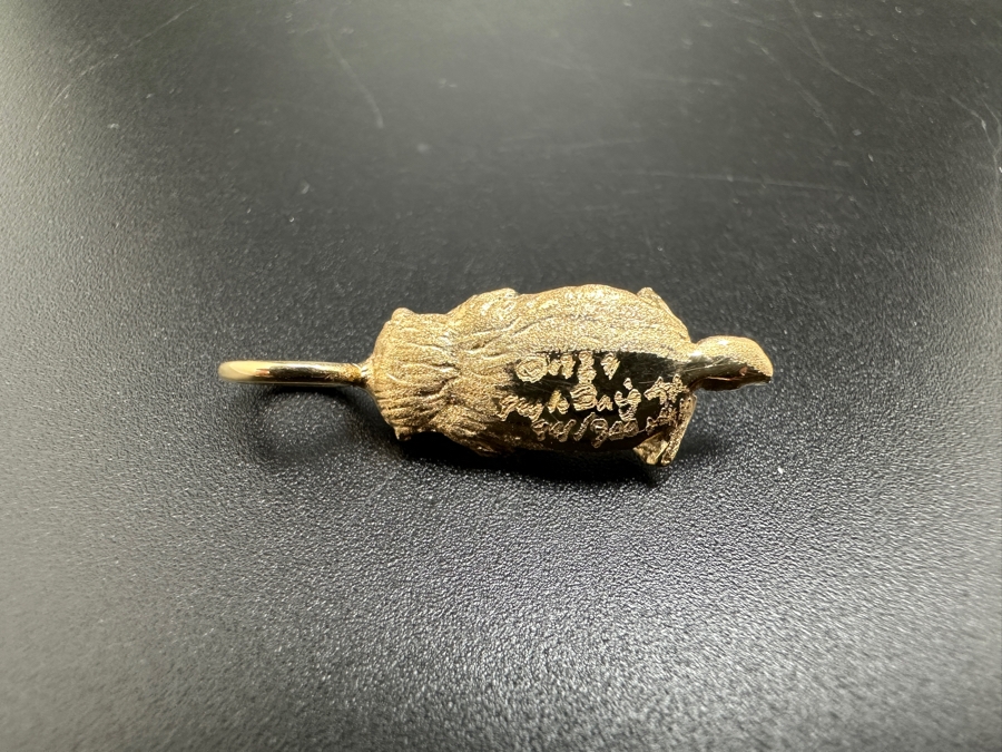 Vintage 1990s 14K Gold Sea Otter with ～.07 ct Diamond Signed By Gayle Bright 3.8g FMV $300 Retail $600 [Photo 3]