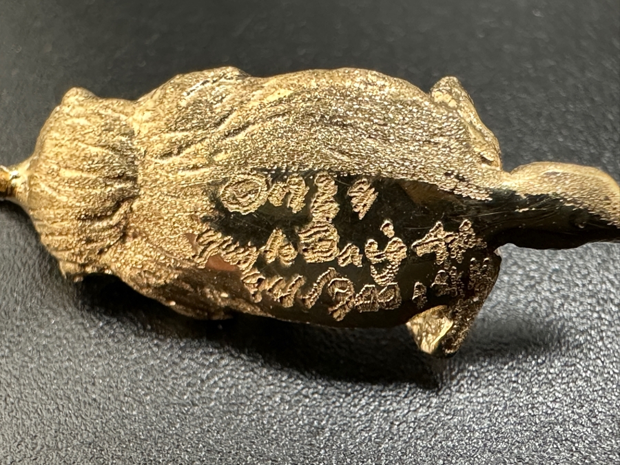 Vintage 1990s 14K Gold Sea Otter with ～.07 ct Diamond Signed By Gayle Bright 3.8g FMV $300 Retail $600 [Photo 6]