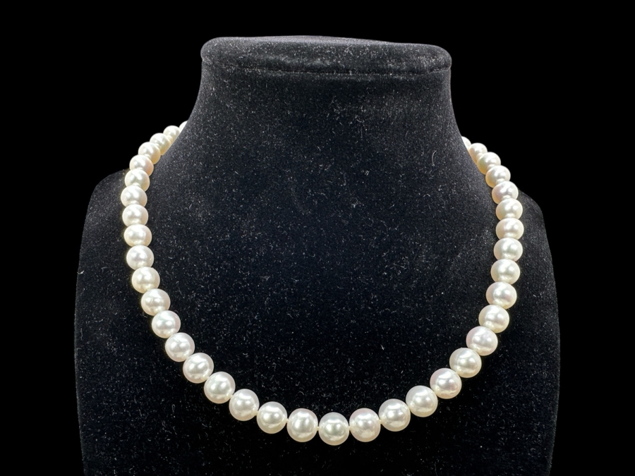 15' Pearl Necklace with Sterling Silver Clasp