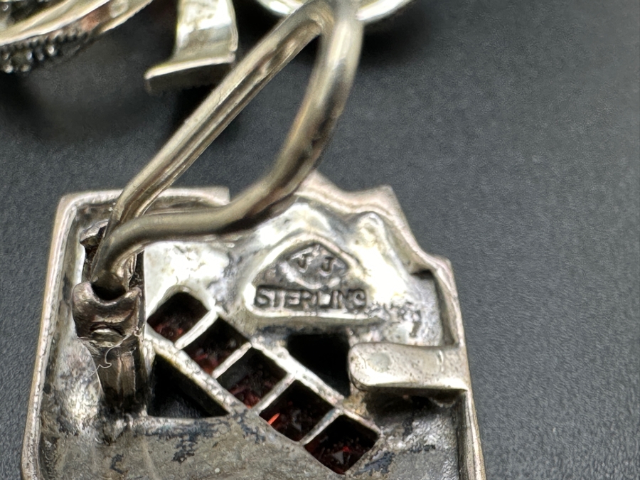 Vintage Sterling Silver Earrings and Brooch Pin 32g [Photo 9]