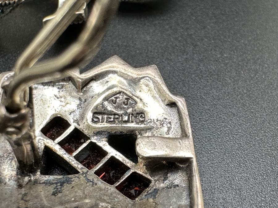 Vintage Sterling Silver Earrings and Brooch Pin 32g [Photo 10]