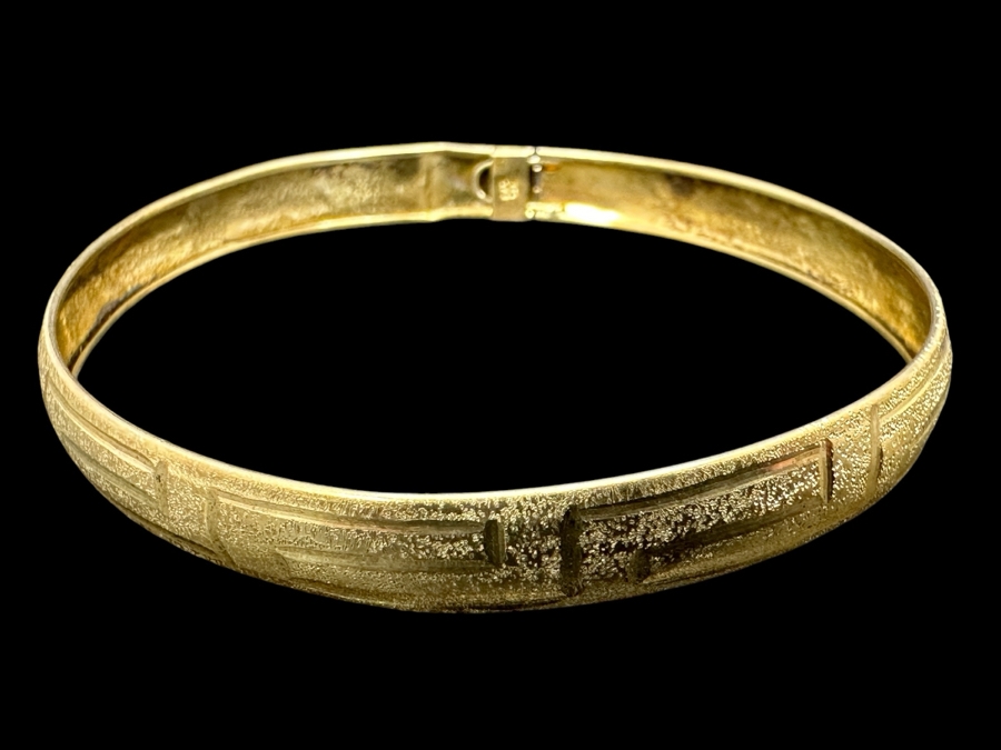 Sterling Silver Hinged Bangle Bracelet 3.7g