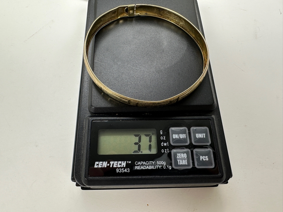 Sterling Silver Hinged Bangle Bracelet 3.7g [Photo 3]