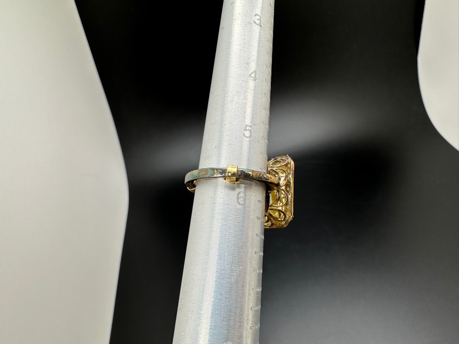 Sterling Silver CZ Ring 7.3g Size 5.5 [Photo 10]