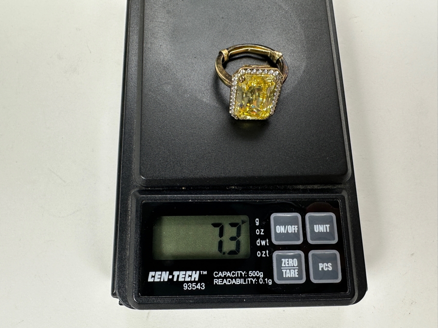 Sterling Silver CZ Ring 7.3g Size 5.5 [Photo 11]