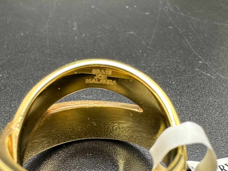 Brass Crossover Ring Size 8 Retail $212 [Photo 3]
