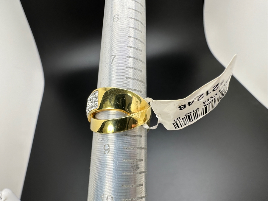 Brass Crossover Ring Size 8 Retail $212 [Photo 4]