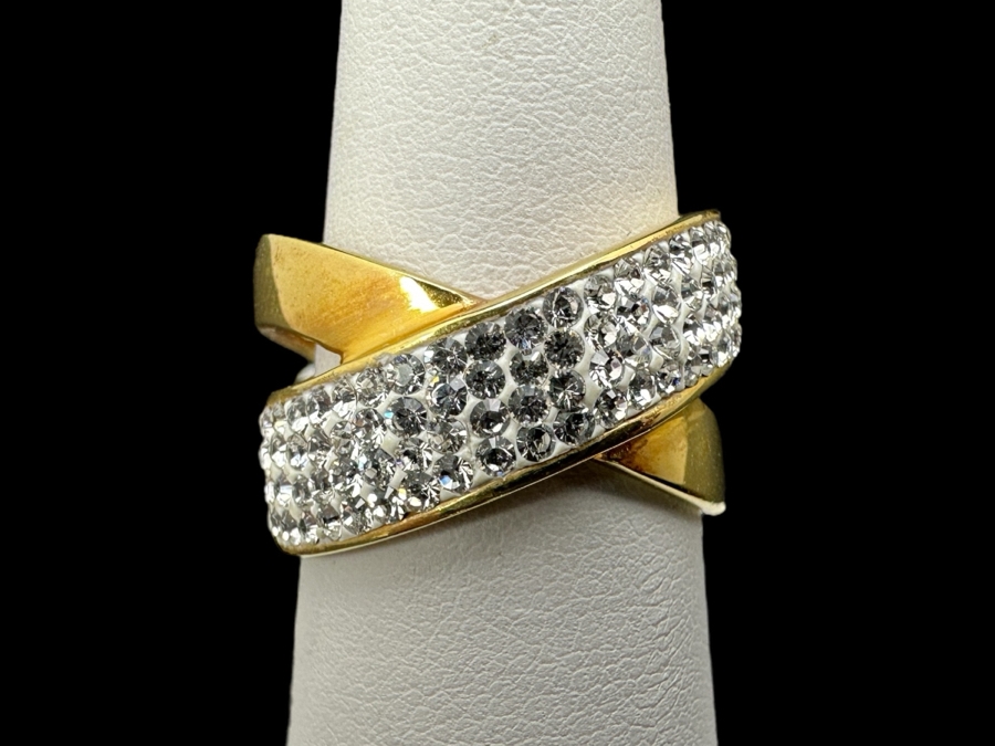Brass Crossover Ring Size 8 Retail $212