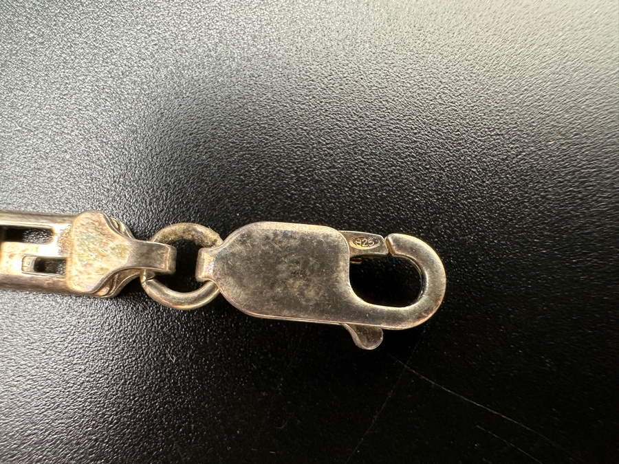 Set Of Three Sterling Silver Bracelets 7.5L 27.2g [Photo 4]