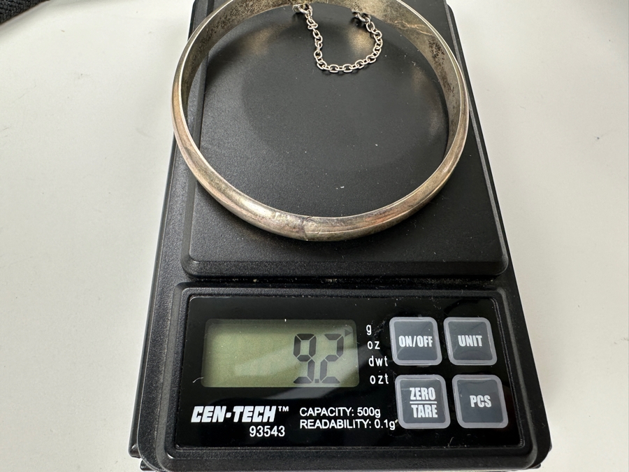 Sterling Silver Hinged Bangle Bracelet 9.2g [Photo 5]