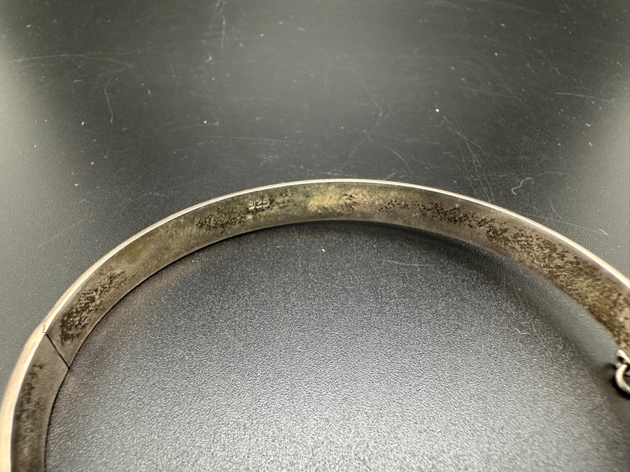 Sterling Silver Hinged Bangle Bracelet 9.2g [Photo 4]