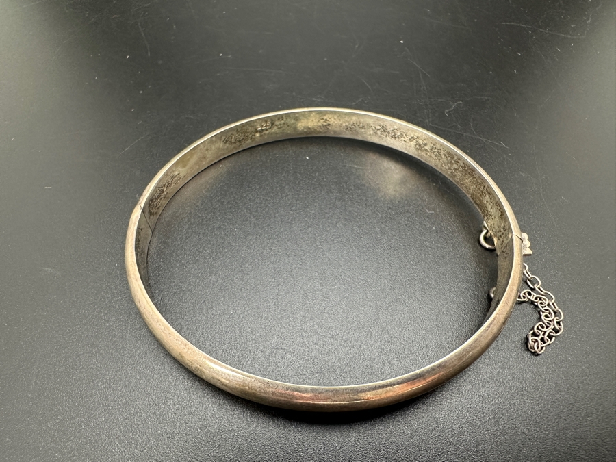 Sterling Silver Hinged Bangle Bracelet 9.2g [Photo 3]