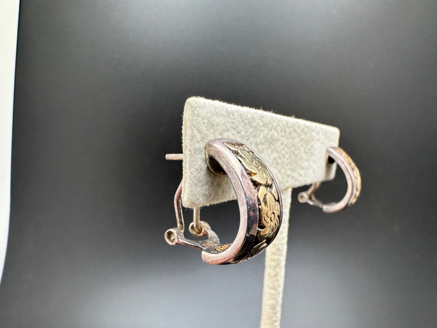 (2) Pair Sterling Silver Earrings 12.5g [Photo 3]