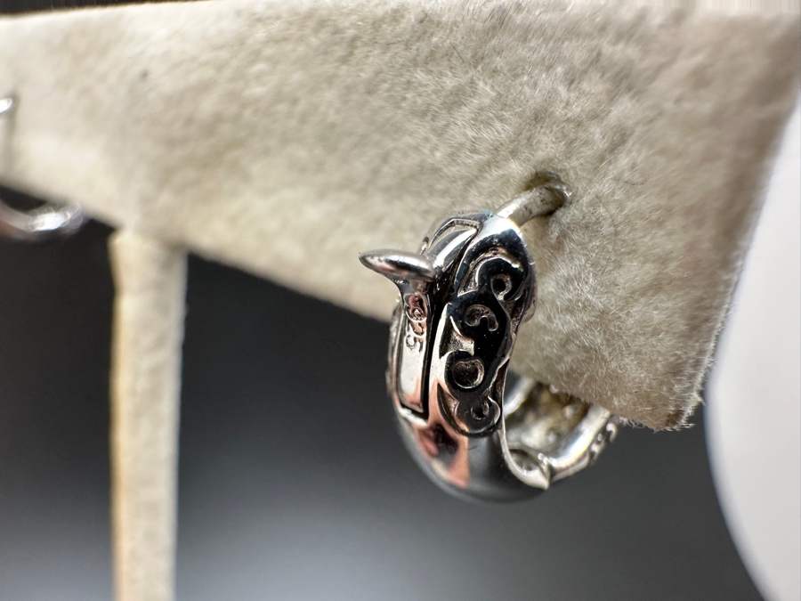 (3) Pair Sterling Silver Earrings 8.9g [Photo 11]