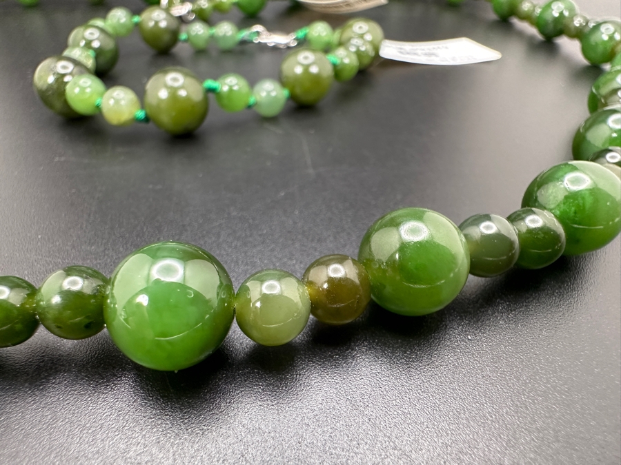22' Green Beaded Necklace with Matching Bracelet Retail $170 [Photo 5]