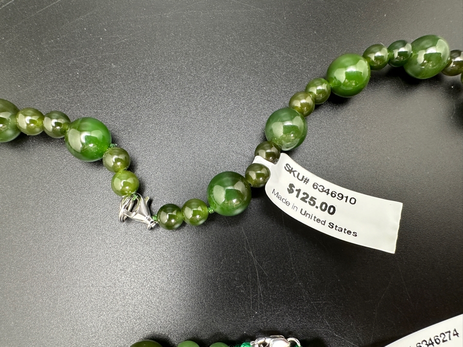 22' Green Beaded Necklace with Matching Bracelet Retail $170 [Photo 3]