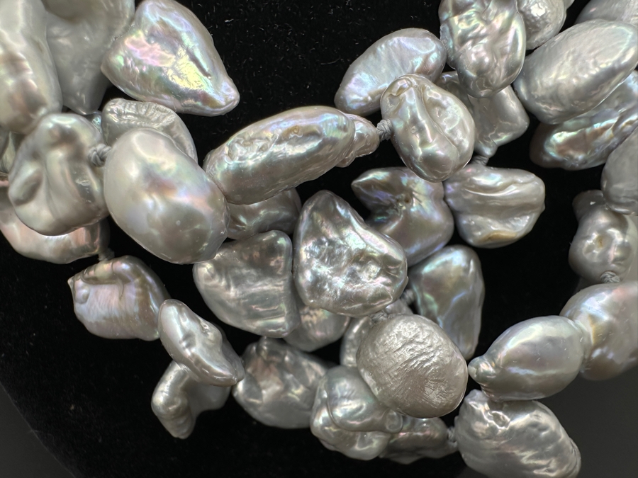 Baroque Triple Strand Pearl Necklace by Nest Retail $650 [Photo 3]