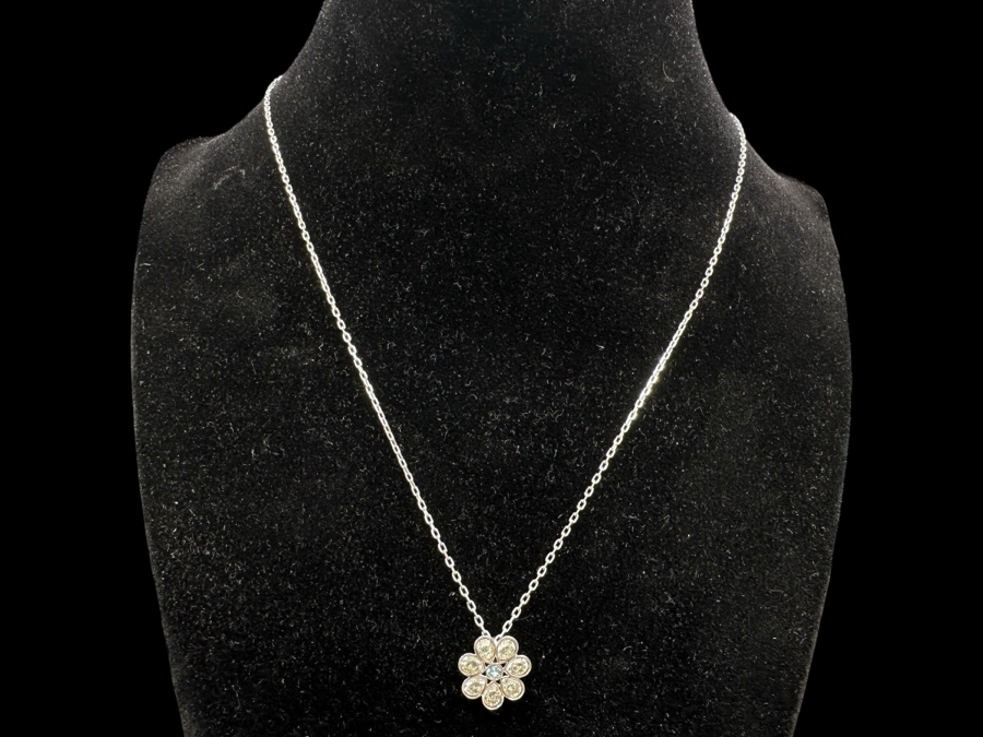 Swarovski Crystal Flower Pendant with 17' Necklace [Photo 1]