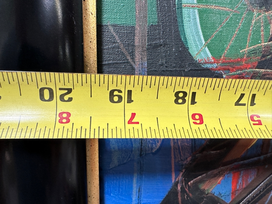 Juan Centurion Original Signed Abstract Painting On Canvas Board Signed Bottom Right By Artist And Dated 1987 19.5 X 27 Framed 25 X 32 [Photo 16]