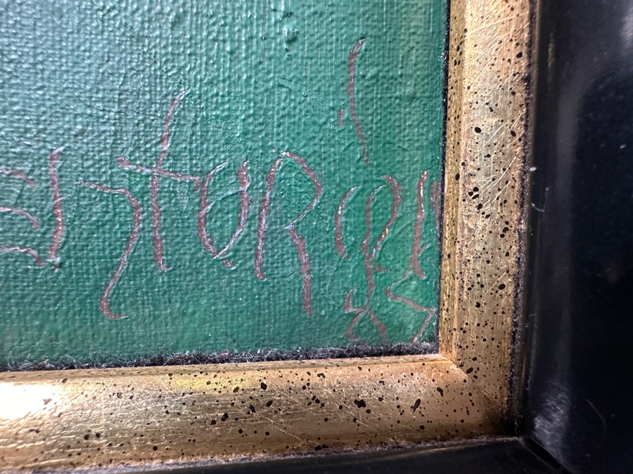 Juan Centurion Original Signed Abstract Painting On Canvas Board Signed Bottom Right By Artist And Dated 1987 19.5 X 27 Framed 25 X 32 [Photo 15]