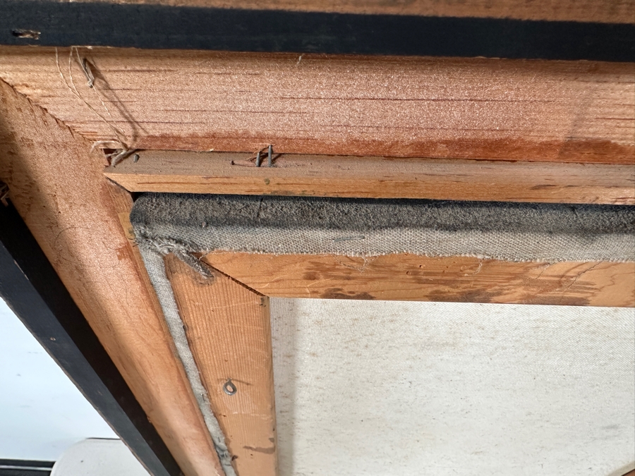 Vintage 1974 Original Abstract Female Nude Painting On Canvas 16 X 20 Framed Signed Lower Left Artist Unknown [Photo 10]