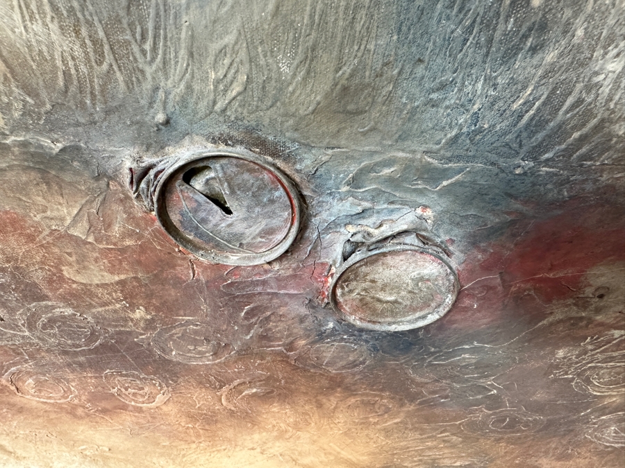 Attributed To Jorge B Stever (1940-2019, Germany) Original Mixed Media Painting Incorporating Crushed Steel Soda Cans On Canvas Signed Lower Right Jorge 36 X 48 Framed [Photo 5]