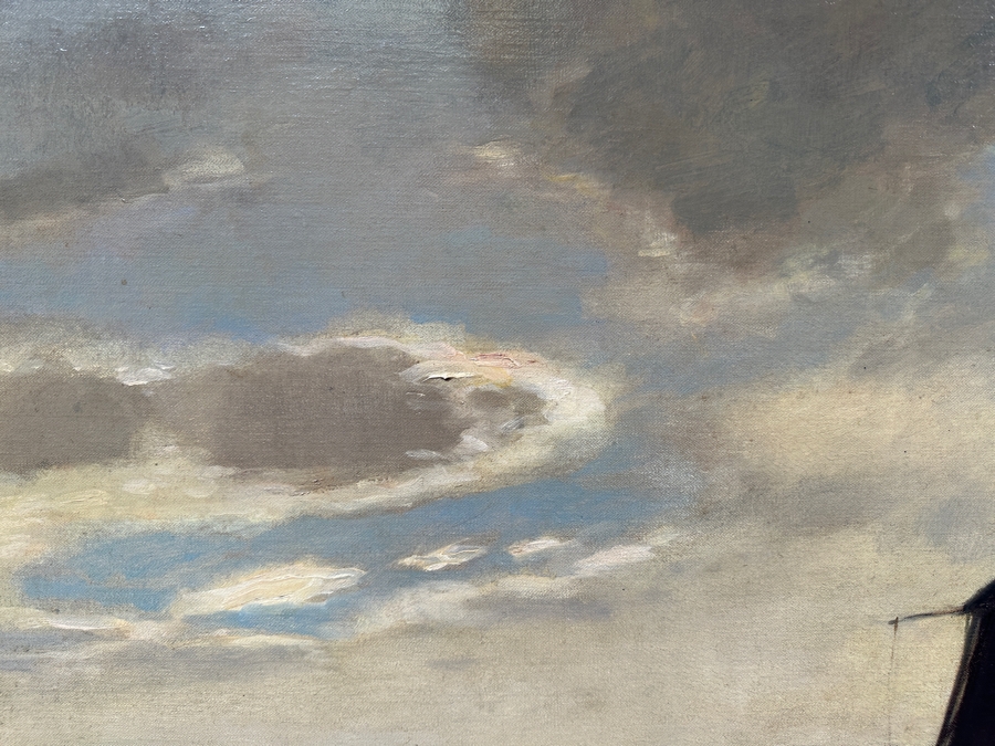 Adolf Hengeler (1863-1927, Germany) Large Original Landscape Painting On Canvas Signed Lower Left And Dated 1918 48 X 36 Framed 53.5 X 41.5 [Photo 7]