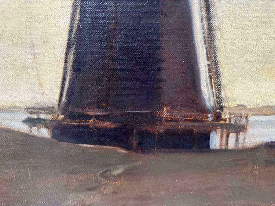 Adolf Hengeler (1863-1927, Germany) Large Original Landscape Painting On Canvas Signed Lower Left And Dated 1918 48 X 36 Framed 53.5 X 41.5 [Photo 14]