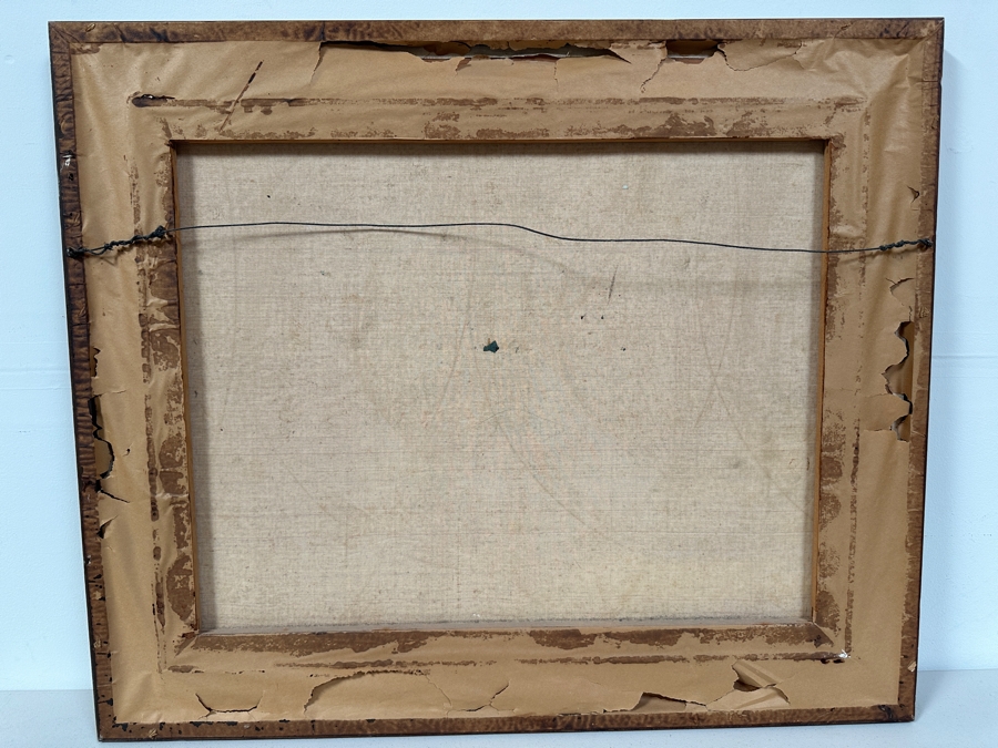 Original Mid-Century Abstract Oil Painting On Canvas Artist Signed Lower Right By Unknown Artist After Afro Basaldella 30 X 24 Framed 36 X 30 [Photo 17]