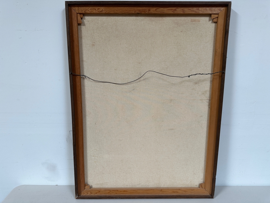 Original Female Nude Painting On Canvas 30 X 40 Unsigned Unknown Artist Framed [Photo 7]