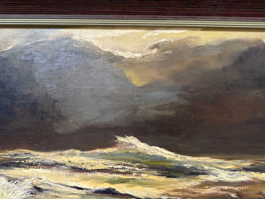 Just Added - Virginia Ford Original Seascape Oil Painting On Canvas 36 X 24 Framed 41.5 X 29.5 [Photo 8]