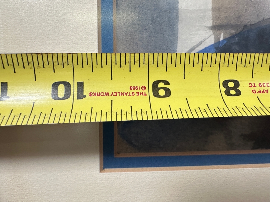 Original Abstract Watercolor Painting On Paper Signed Upper Right Krimston E 9.5 X 13 Framed 14.5 X 18.5 [Photo 10]