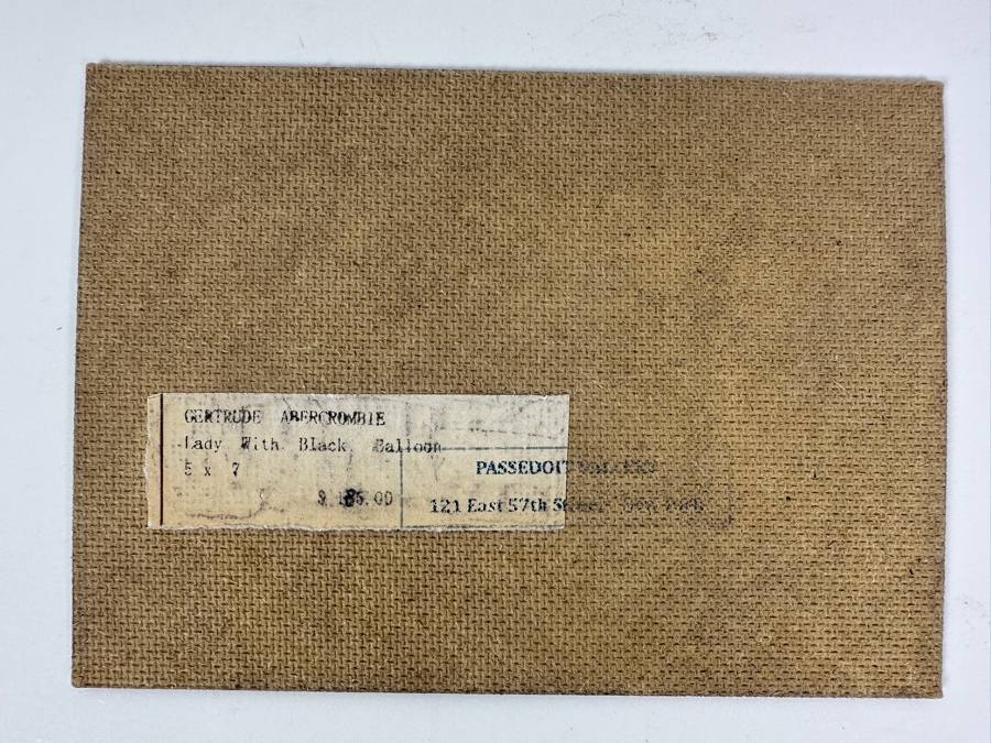 Gertrude Abercrombie (1909-1977) Original Painting On Board Titled 'Lady With Black Balloon' Signed Lower Left And Dated 1946 With Label Affixed To Back 5 X 7 Estimate $20,000-$30,000 [Photo 8]