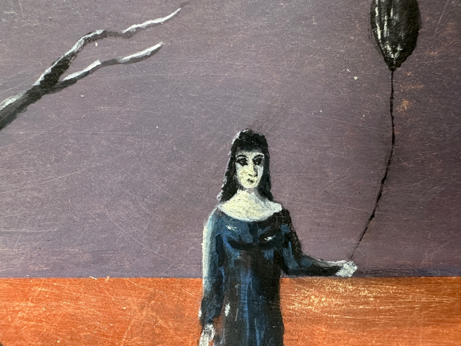 Gertrude Abercrombie (1909-1977) Original Painting On Board Titled 'Lady With Black Balloon' Signed Lower Left And Dated 1946 With Label Affixed To Back 5 X 7 Estimate $20,000-$30,000 [Photo 5]