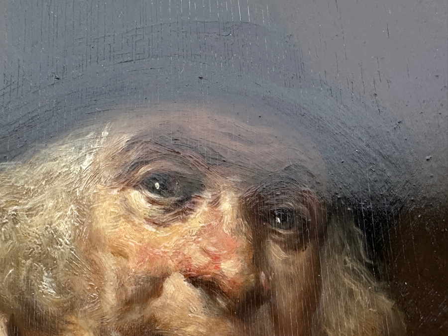 Antique Original Portrait Oil Painting On Board Signed Upper Right By Artist - Artist Unknown 6 X 8.5 Framed 11.5 X 13.5 [Photo 16]