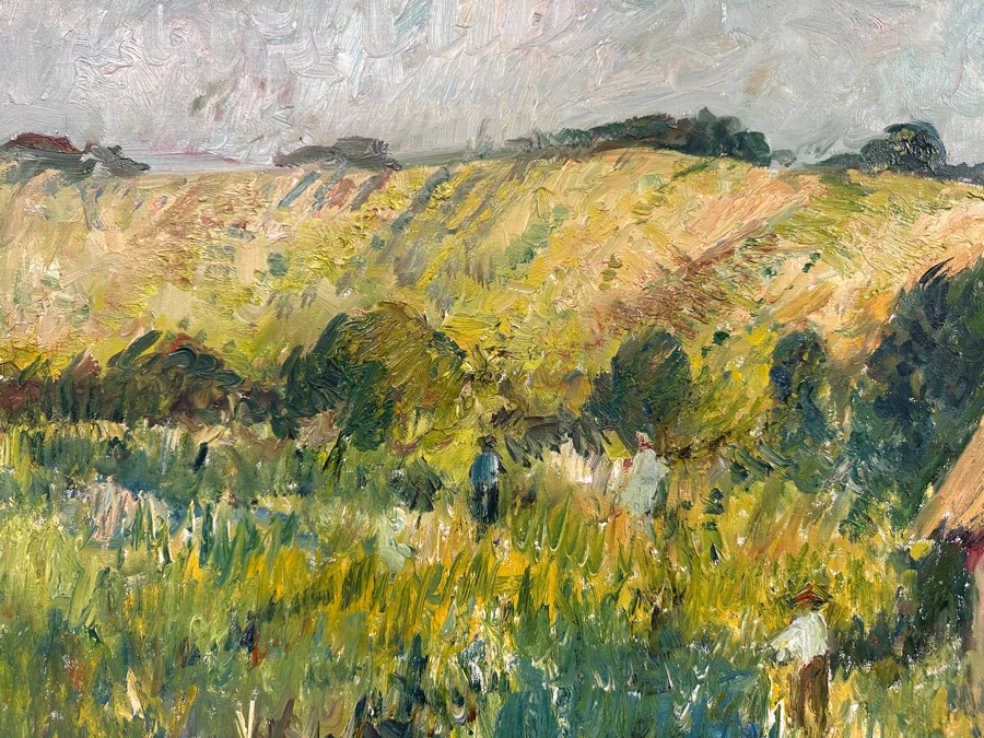 Original Impressionist Oil Painting On Canvas Signed Lower Right And Verso Artist Unknown 31.5 X 23.5 Framed 36.5 X 29 [Photo 7]