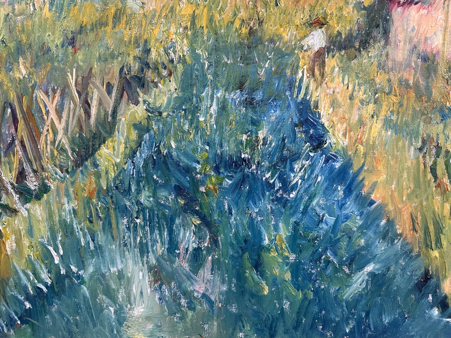 Original Impressionist Oil Painting On Canvas Signed Lower Right And Verso Artist Unknown 31.5 X 23.5 Framed 36.5 X 29 [Photo 6]
