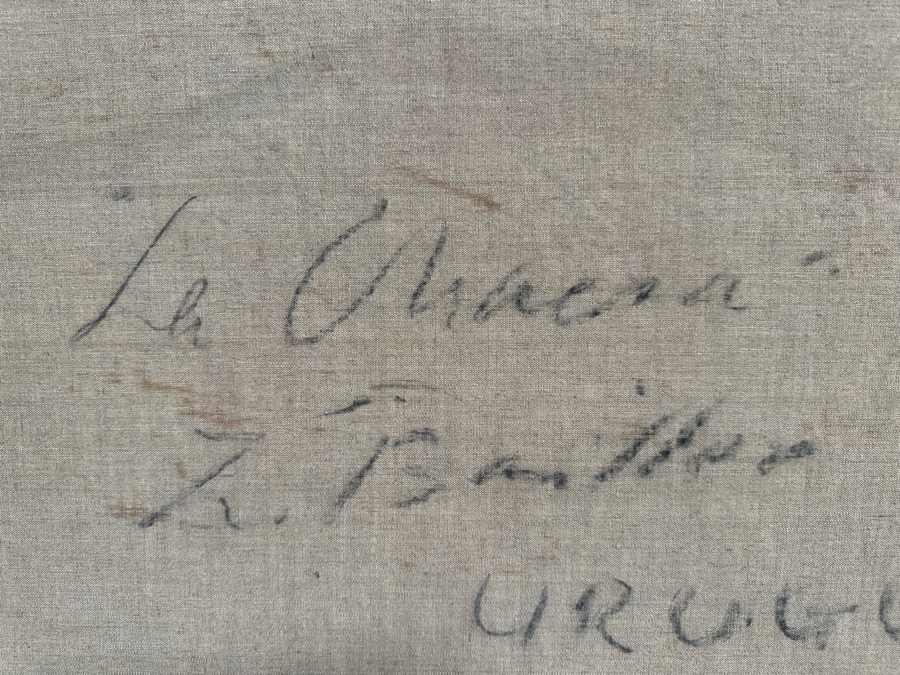 Original Impressionist Oil Painting On Canvas Signed Lower Right And Verso Artist Unknown 31.5 X 23.5 Framed 36.5 X 29 [Photo 17]